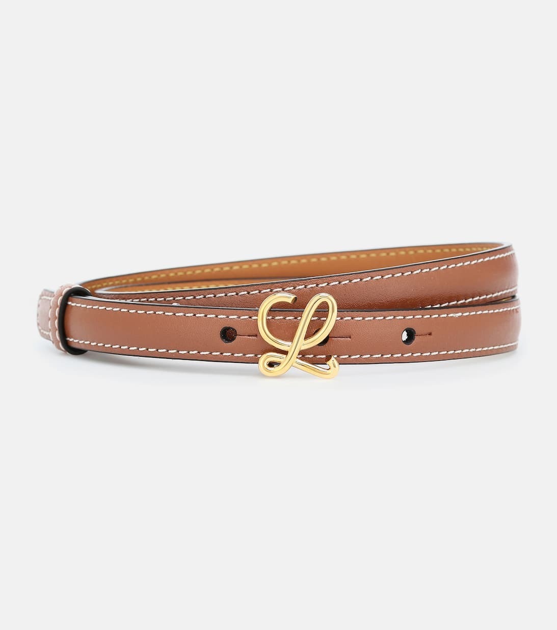 上質】LOEWEロエベ モノグラムバックル カーフレザーベルト