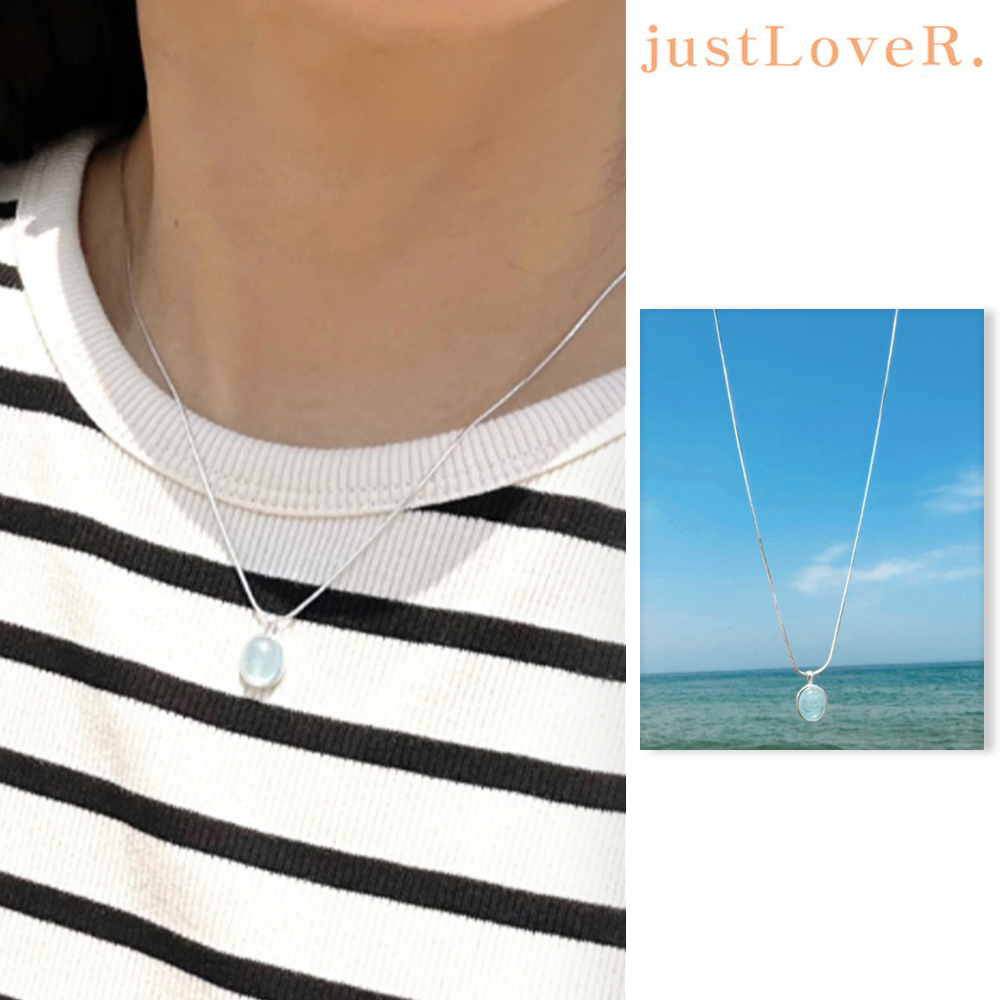 【just LoveR.】23SS★ Aqua Blue Love Necklace