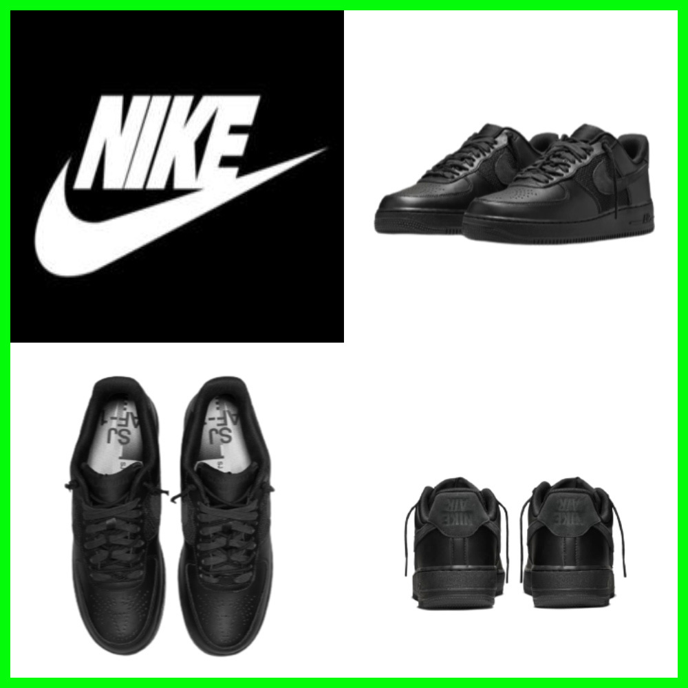 ★[NIKE]★Air Force 1 Low SP x Slam Jam Black Off Noir★