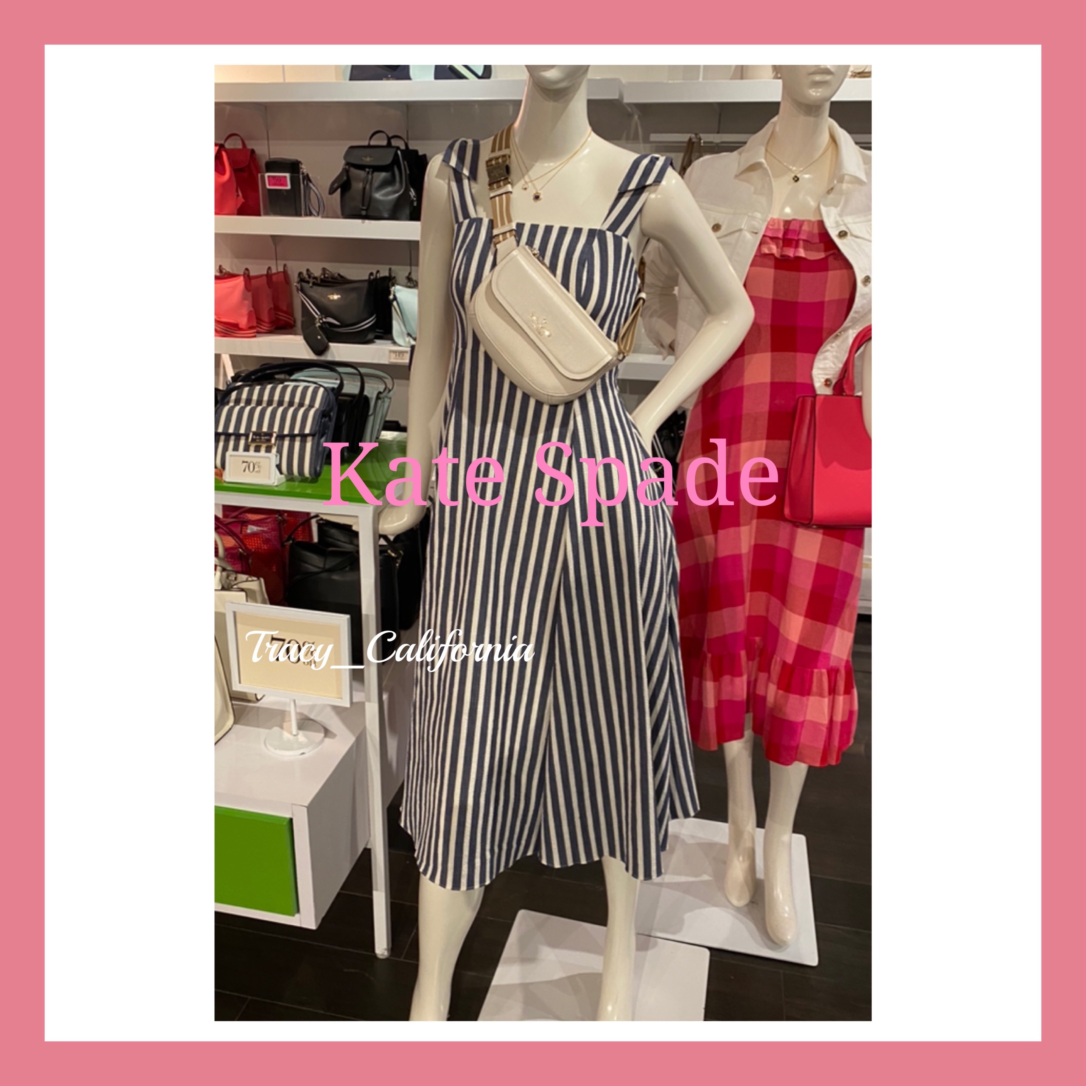 【Kate Spade】バスケット ストライプ ドレス