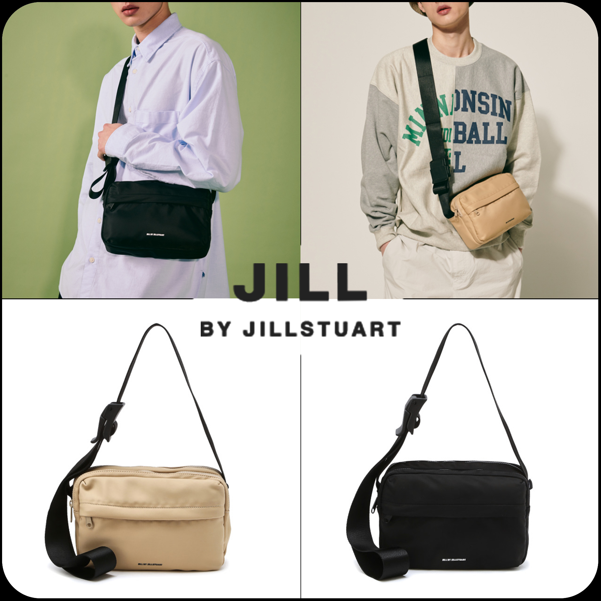 [JILLSTUART]★RECYCLED NYLON UNISEX CROSS BAG