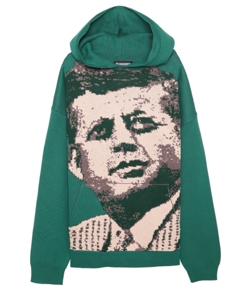 PLEASURES｜HOOD/ZIP-UP (P22W010 EMERALD)