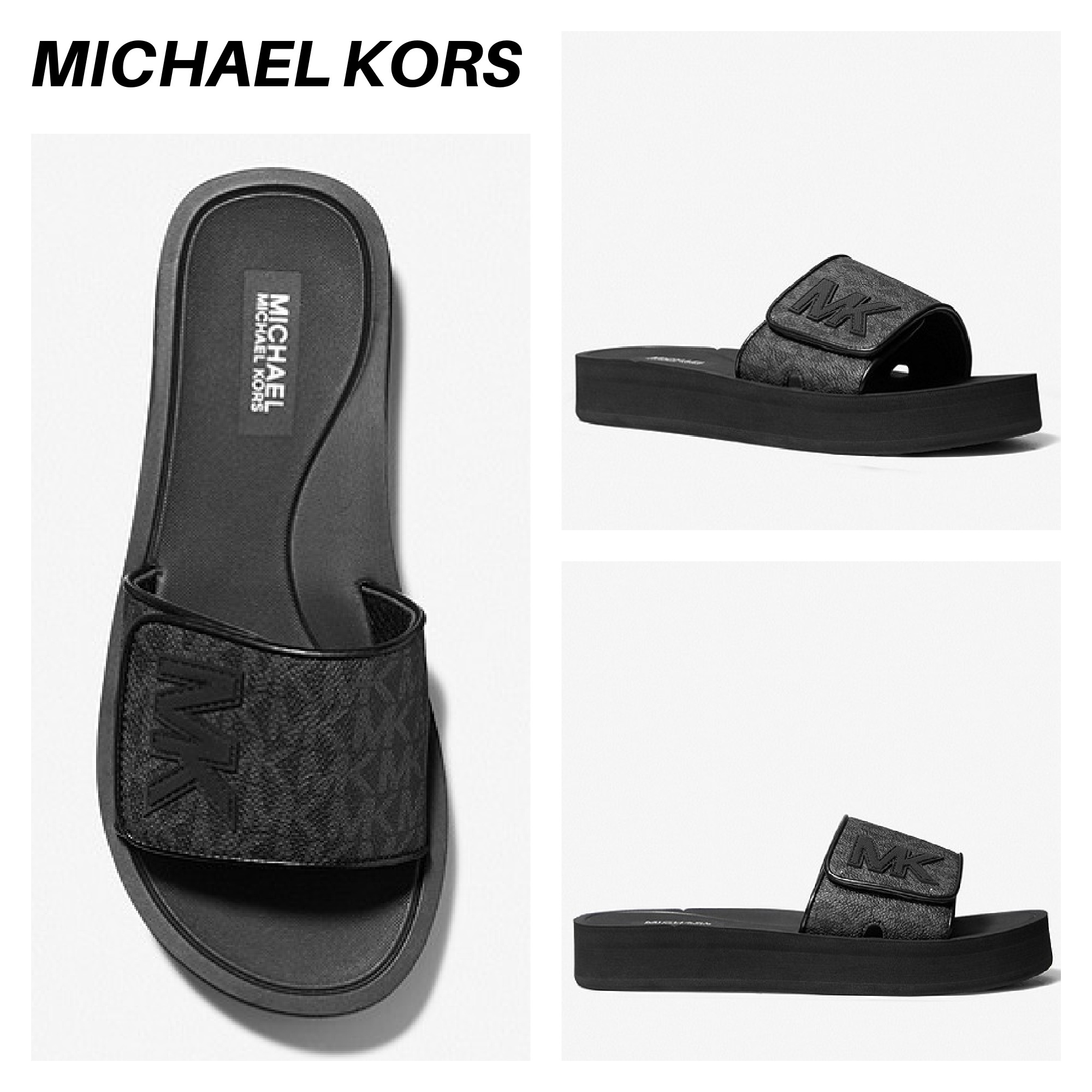 【Michael Kors】☆サンダル☆ Logo Platform Slide Sandal
