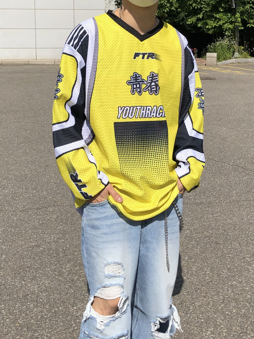 【RASHOMONG】レーシング メッシュ ロンT (2色) unisex RASHOMONG】レーシング メッシュ ロンT (2色) unisex (RASHOMONG