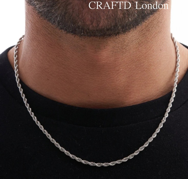 【CRAFTD London】 ネックレス rope chain silver 3mm