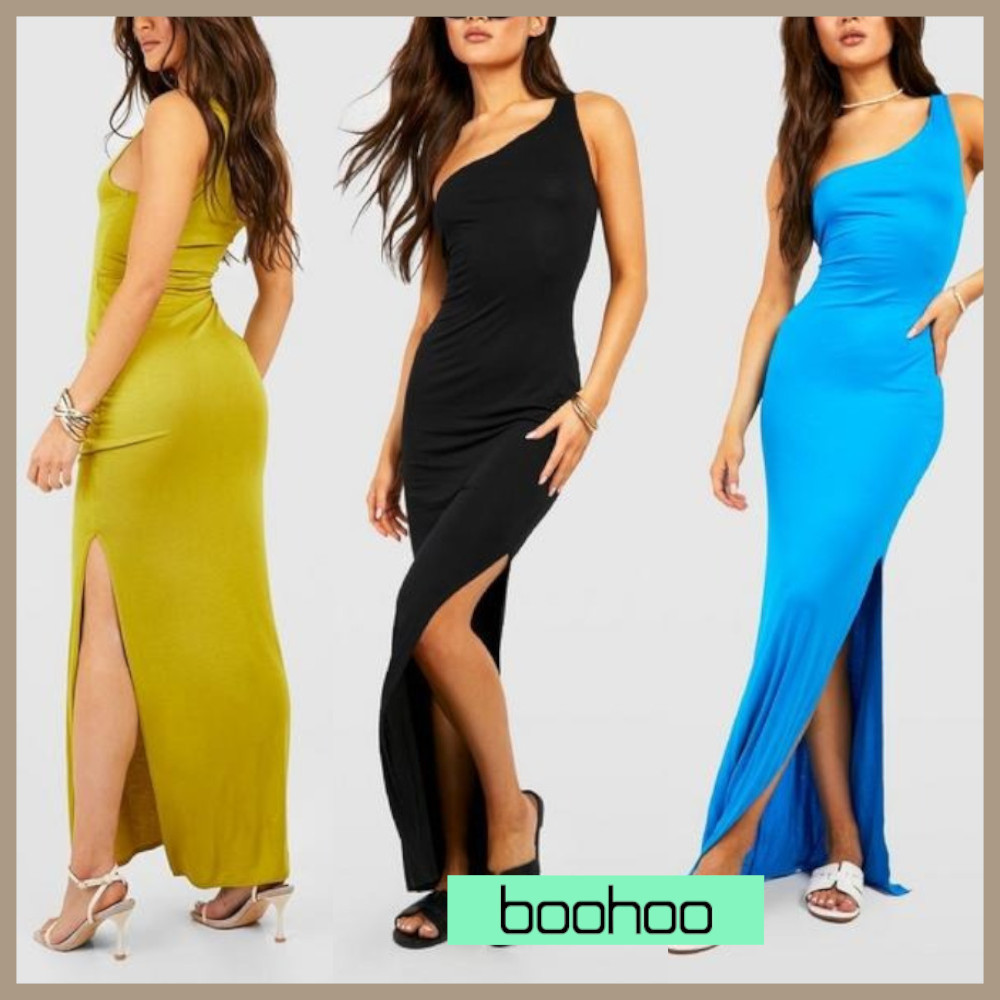 ★boohoo★ アシンメトリー スプリット マキシ ワンピース