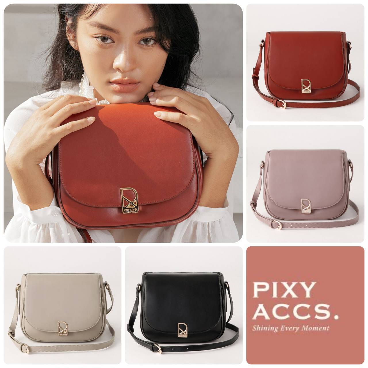 ■PIXY ACCS.■靈感内涵鎖頭半月包 ショルダーバッグ/送料込