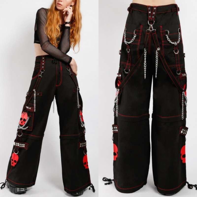 【TRIPP NYC】Super Skull Bondage Pants - Red