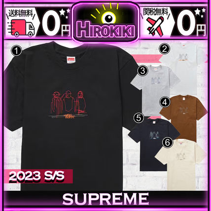 Supreme More T-Shirts Unisex Street Style Collaboration Logo T-Shirts