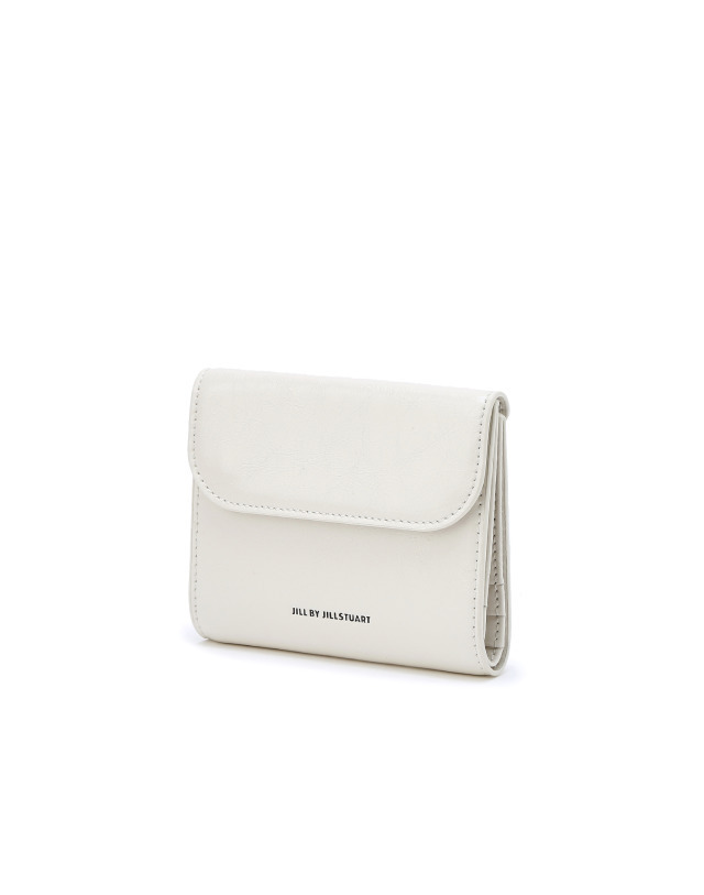 [JILLSTUART]★LOGO CRACK LEATHER HALF WALLET Designer fashion, Seoul-fully created | W Concept
