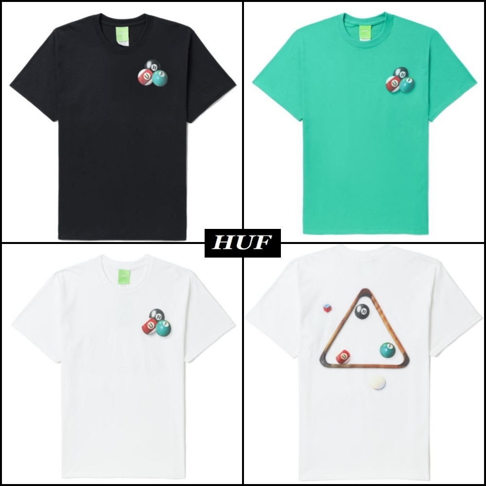 【HUF】Dirty pool チェスト バック プリント コットン Tシャツ