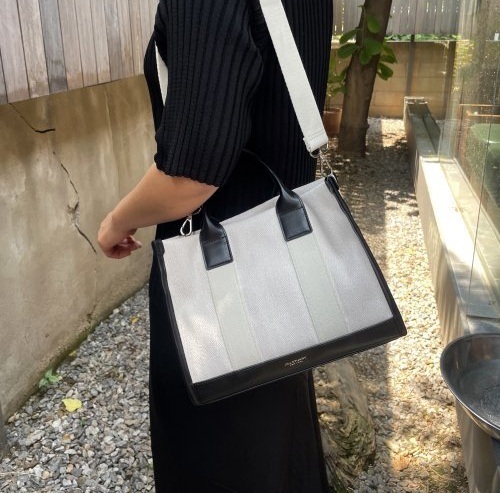 正規品保証JILLSTUART◆ESSENTIAL NEW COMBI CANVAS TOTE BAG M