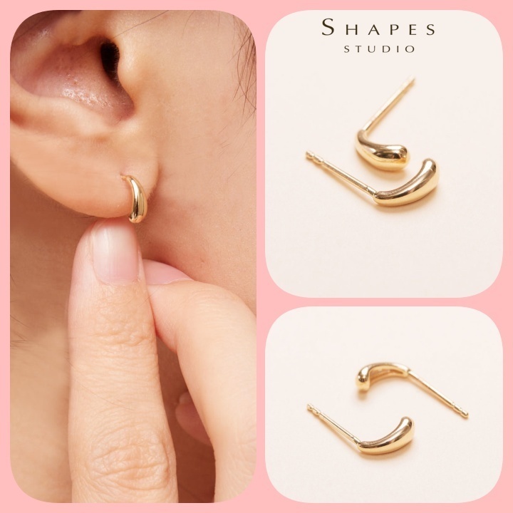 NY発！Bean Stud Earrings ピアス【Shapes Studio】国内配送