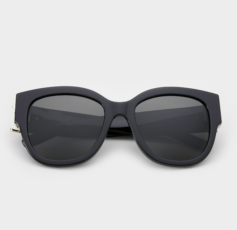 SAINT LAURENT☆ロゼ着用SLM95 F 001 Black (Grey) (Saint