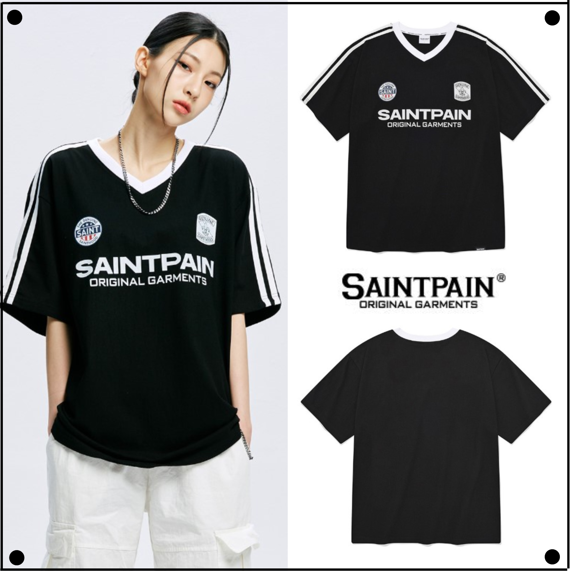 日本未入荷SAINTPAINのSP SAINT CLUB V NECK T SHIRTS