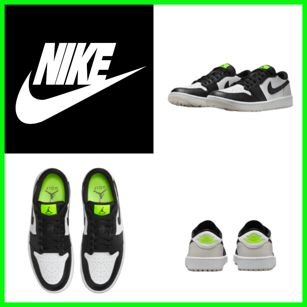 ★[NIKE]★AIR JORDAN 1 Low Golf Black White and Volt★