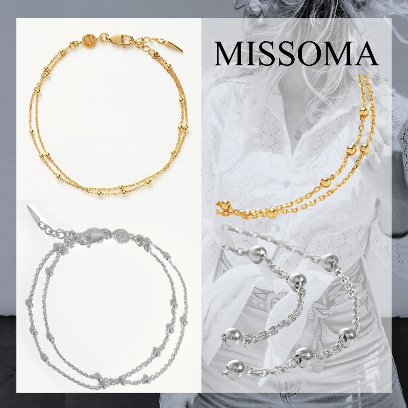 関税込/国内発送/MISSOMA ダブル チェーン ブレスレット 2色