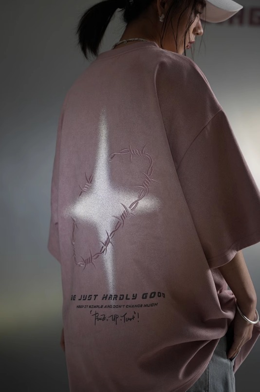 スエード半袖Tシャツ 反射