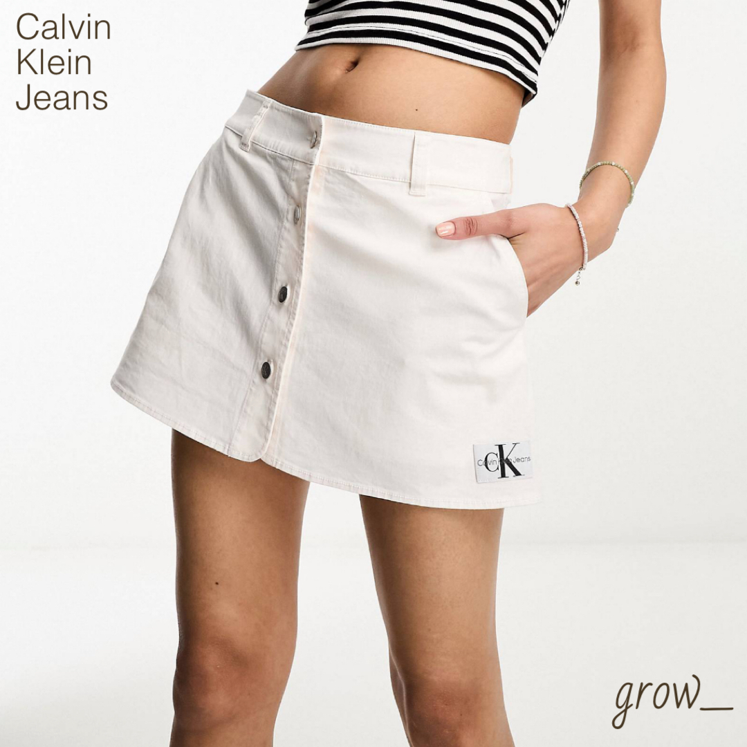 楽ギフ_のし宛書 Calvin Klein Jean ボタンダウン ミニ スカート 送関