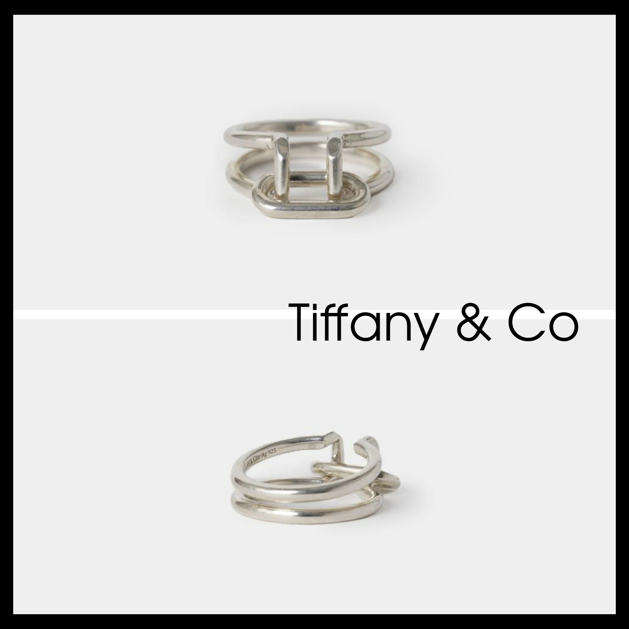 Tiffany & Co】直営/正規店 Two-row Ring in Sterling Silver