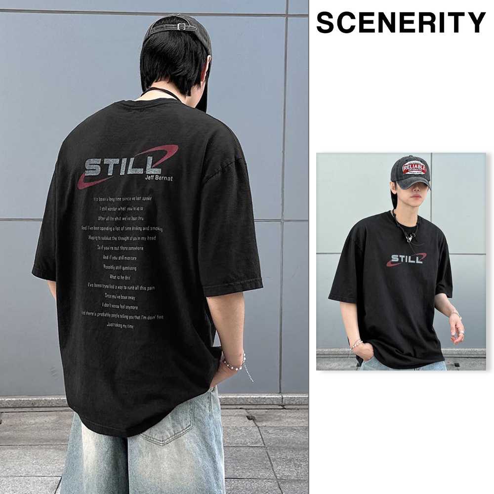 【SCENERITY】Burnett Dying Washing Tshirt