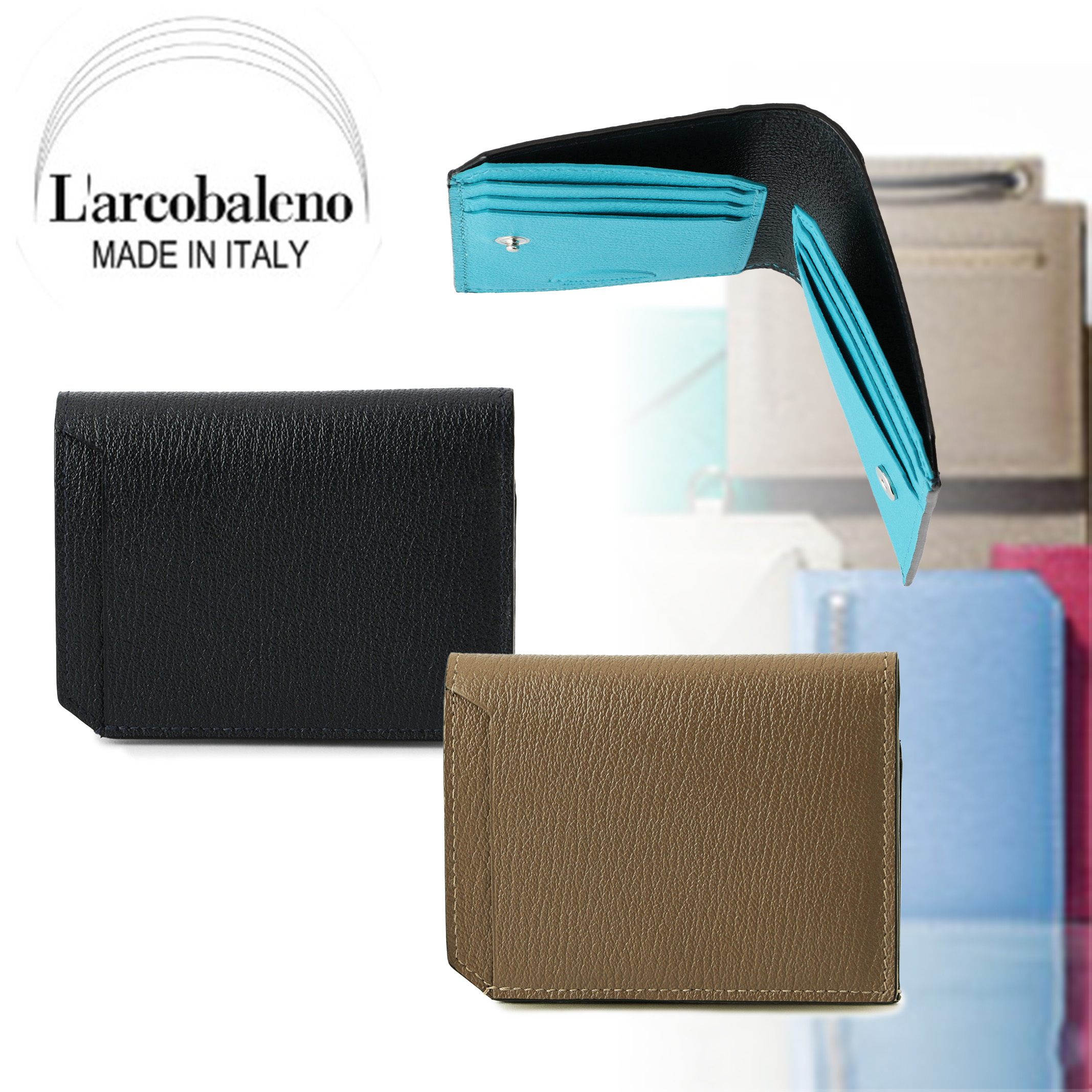 L'arcobaleno レザー二つ折り財布 楽天市場】【40％OFF】ラルコバレーノ 財布 L'arcobaleno
