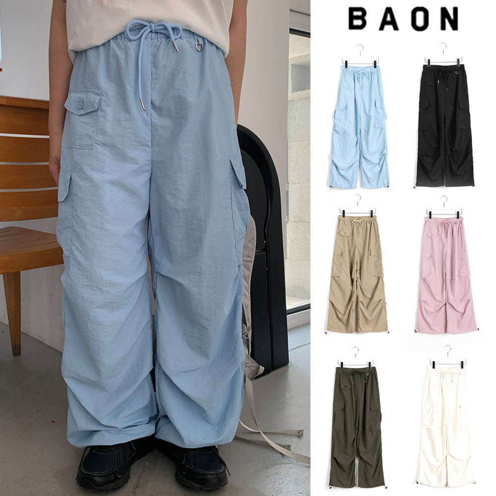 【BAON】Belling String Cargo Banding Pants