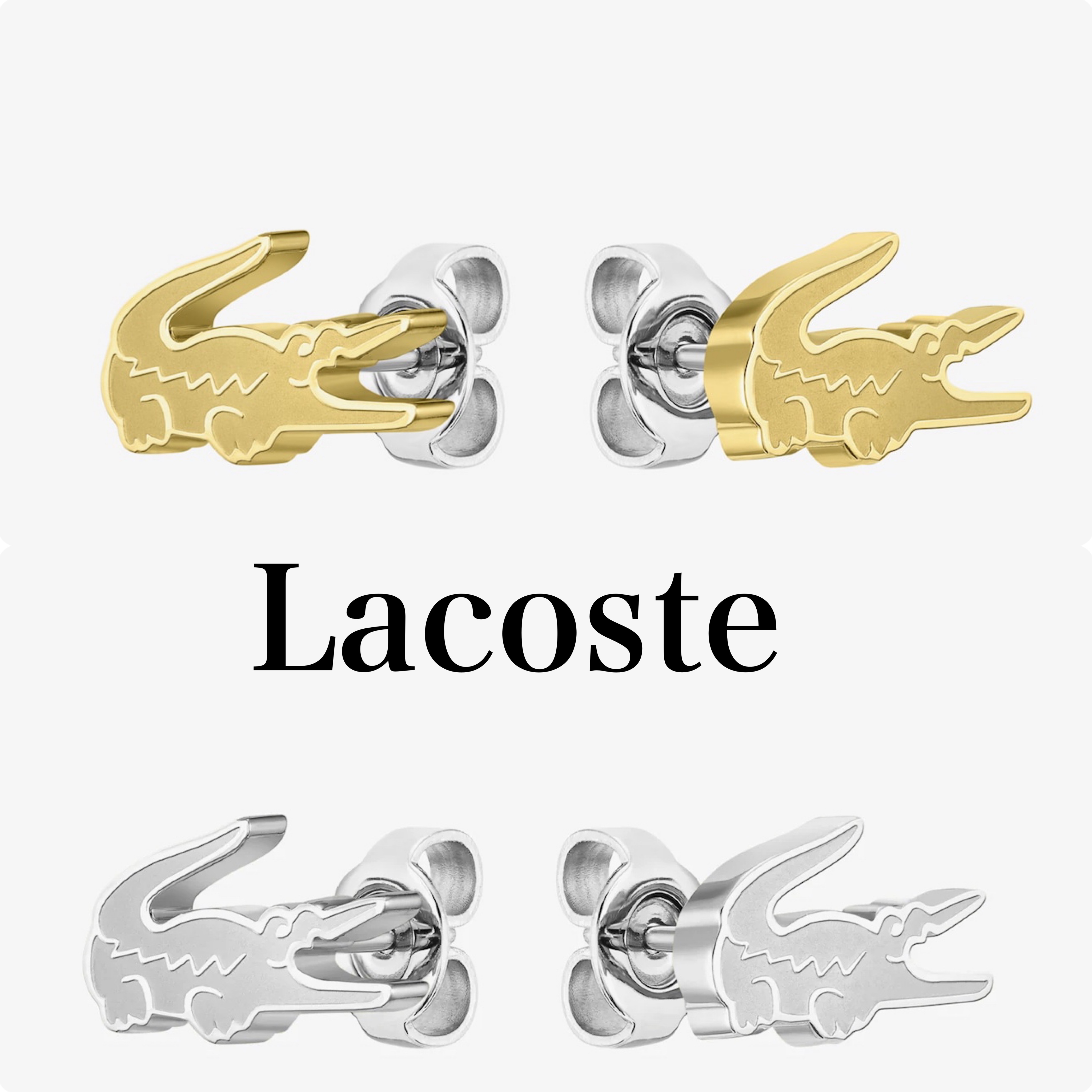 Lacoste☆Lacoste Crocodile スタッドピアス 2色展開【英国発】