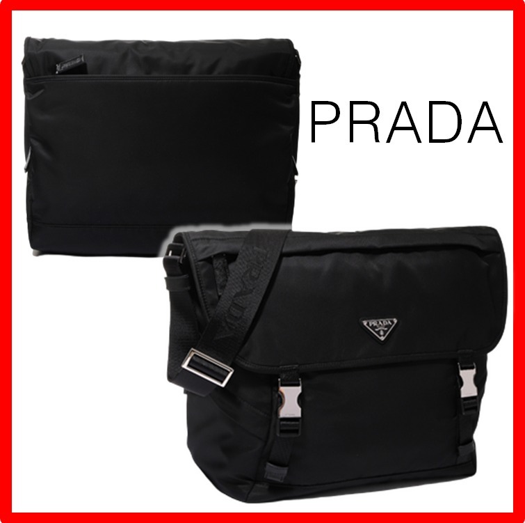 【PRADA】★リナイロンサフィアーノ レザーショルダーバッ.グ