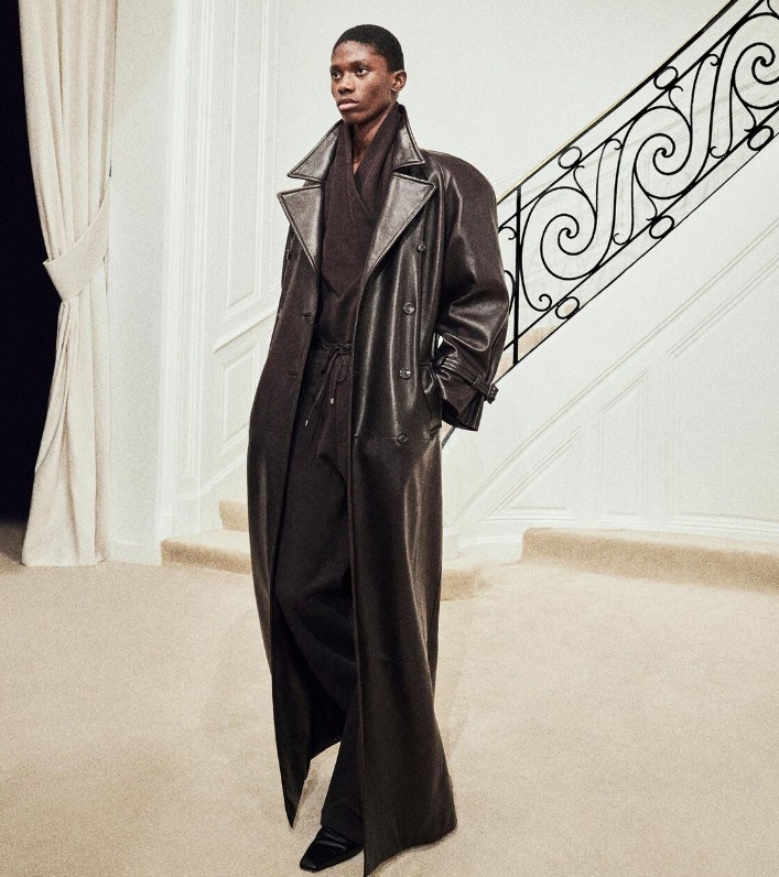 Saint Laurent 23FW《スウエットシャツ》ブラウン コットン 直営