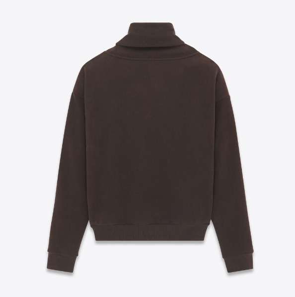 Saint Laurent 23FW《スウエットシャツ》ブラウン コットン 直営