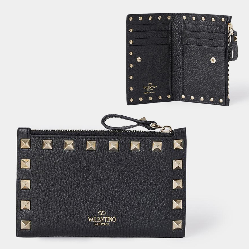関税負担なし☆VALENTINO ロックスタッドカードケース