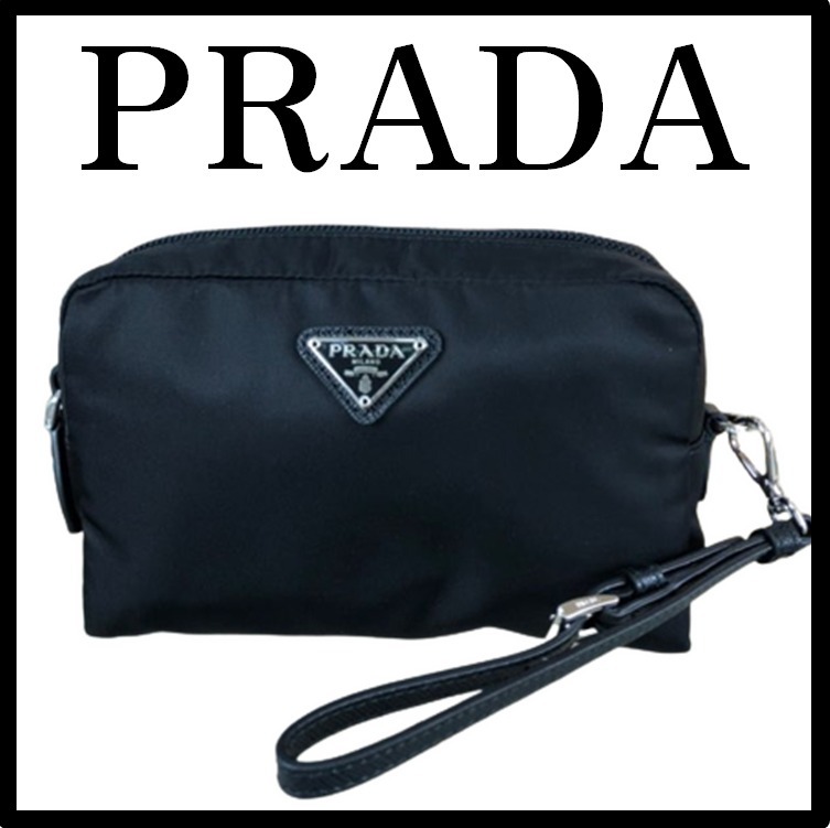 ☆関税込☆PRADA☆Re-Nylon トライアングル ロゴ ポーチ