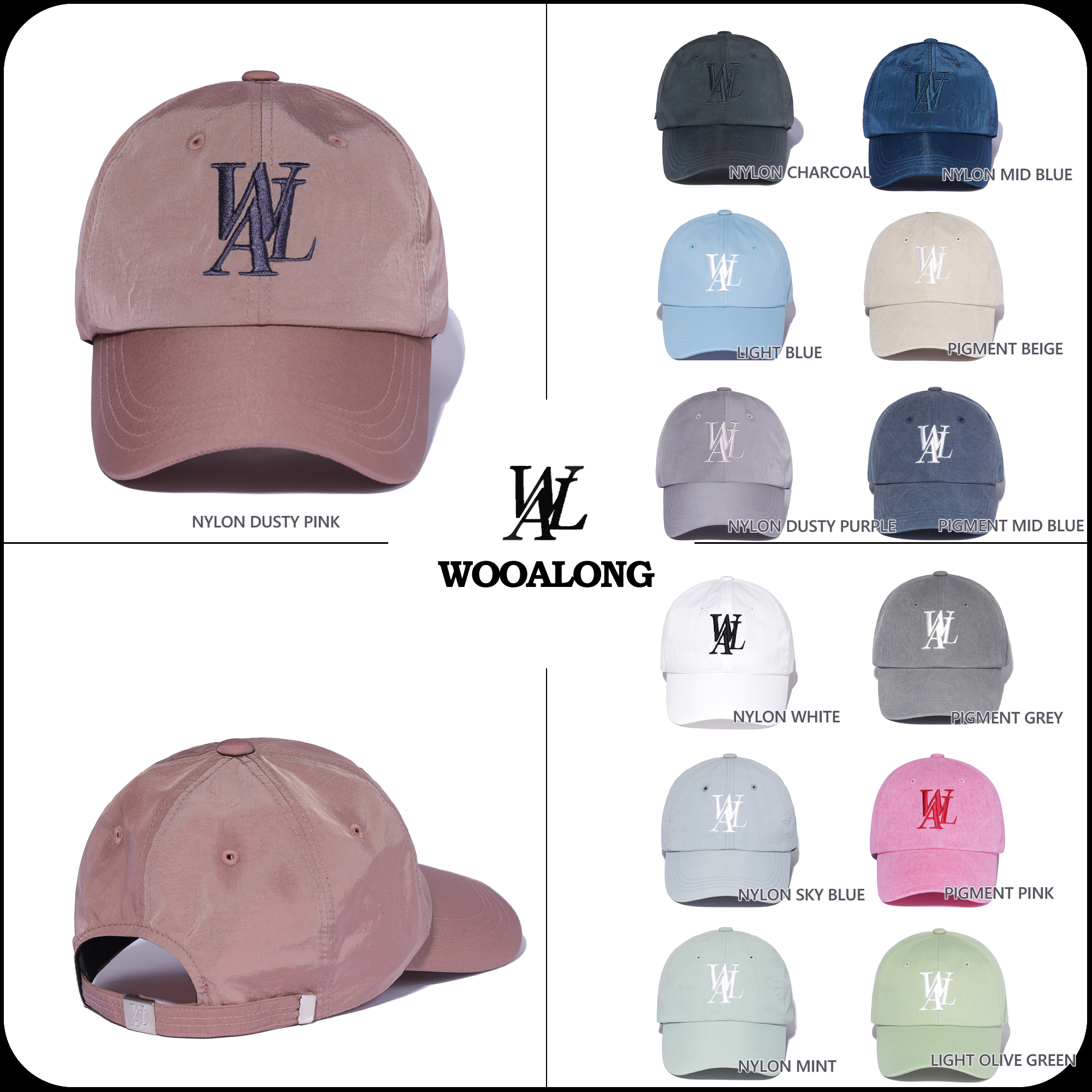 [WOOALONG]★Signature Logo ball cap 13COLOR