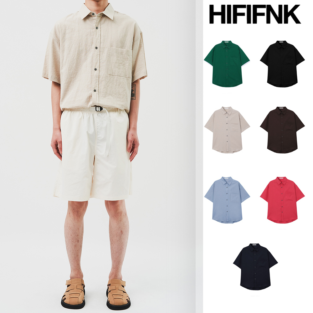【HI FI FNK】Vries Half Linen Shirt