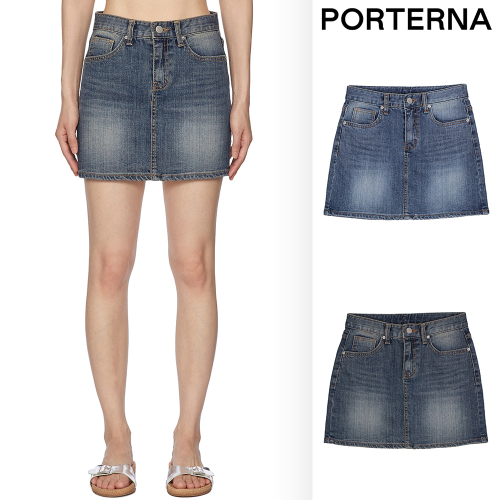 【PORTERNA】Odi denim short skirt