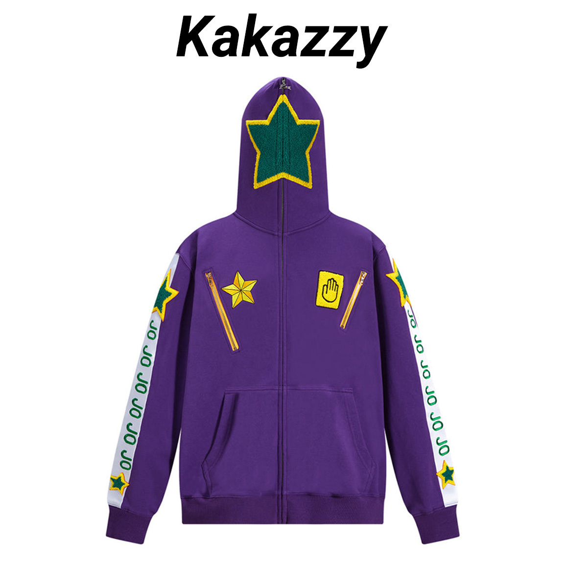 ◆Kakazzy◆フルジップ パーカー パープル 送料込