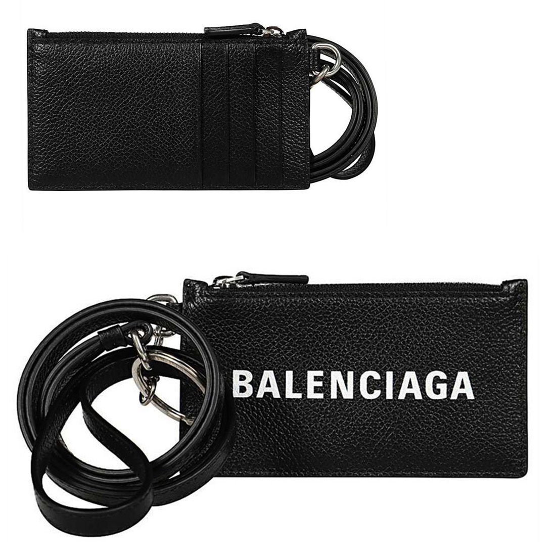 関税負担なしBALENCIAGA CASH ネックストラップ付きカードケース
