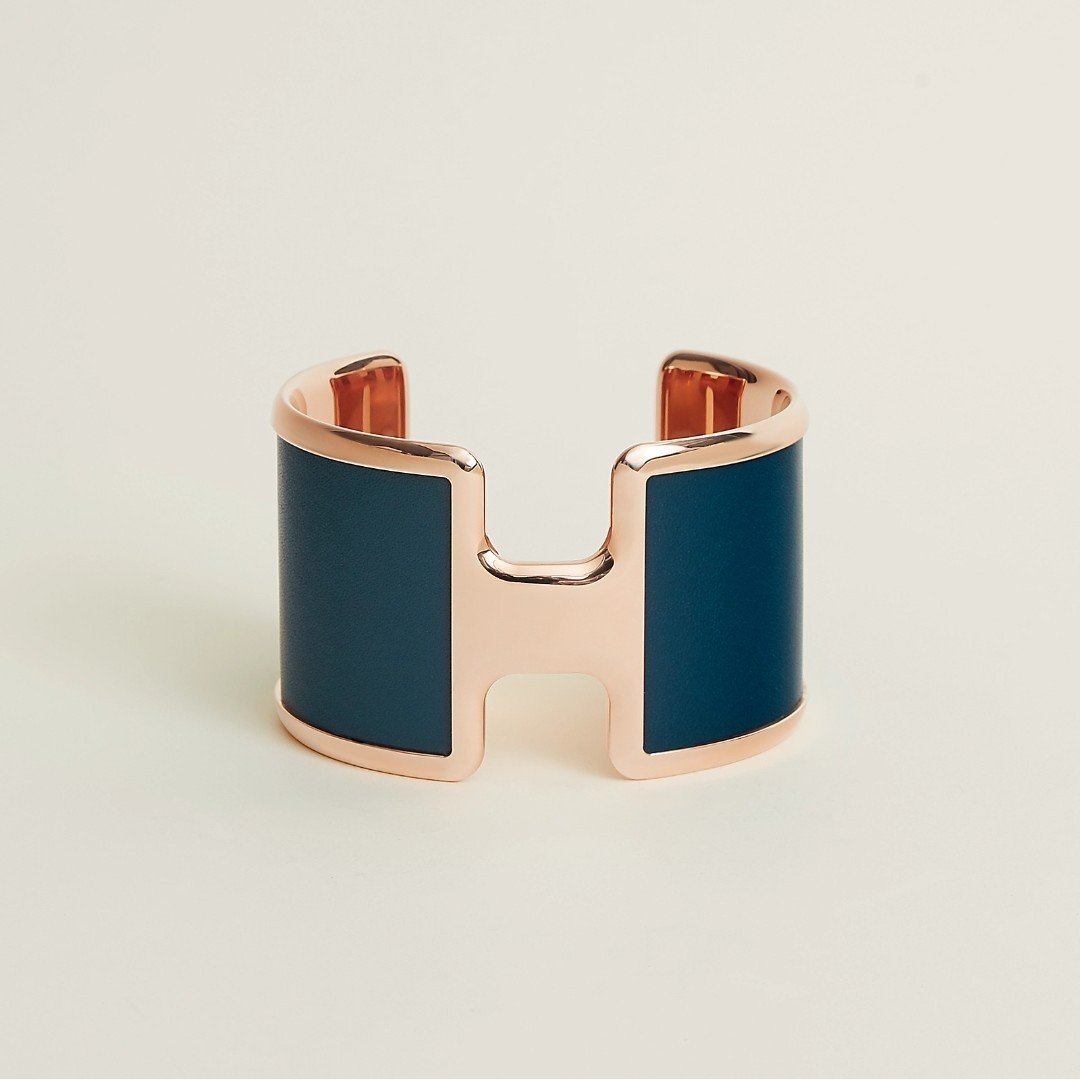 HERMES 稀少 上品 人気ブレスレット ゴールド 本革レザー Olympe レザーブレスレット 《ジャンボH》 | Hermès - エルメス-公式サイト