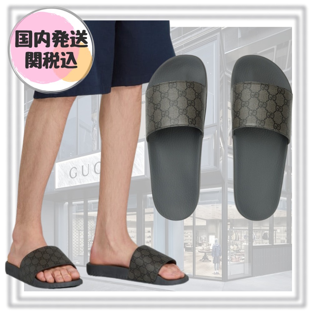 国内即発*グッチ*GUCCI*GG メンズ スライドサンダル