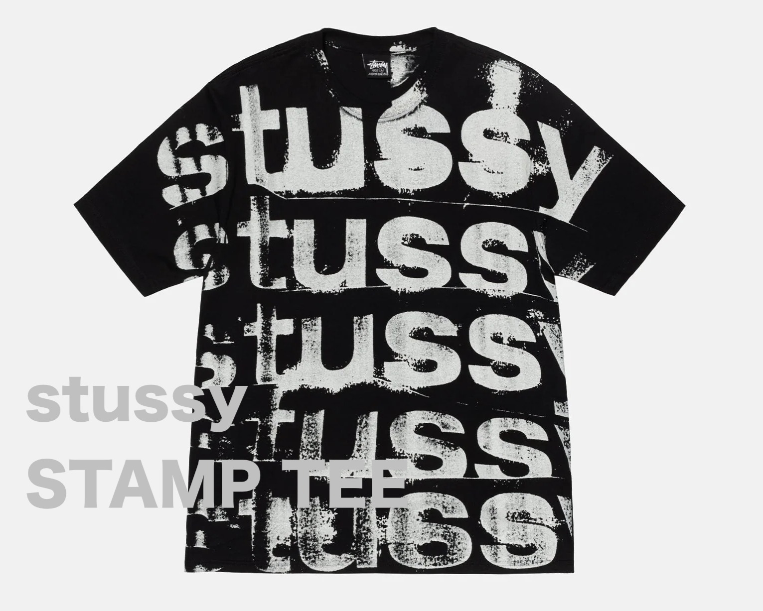 ★米国発/送関込*STUSSY*新作*STAMP TEE/BLACK★