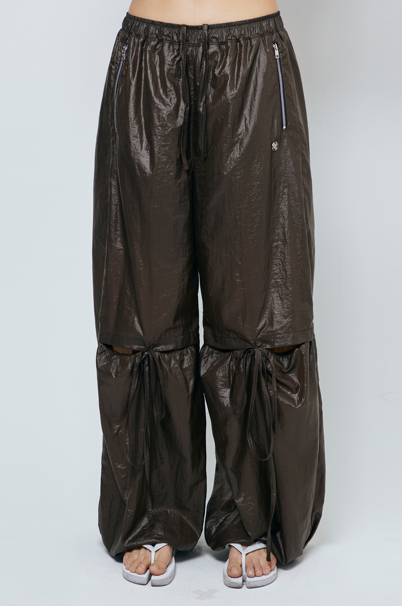 Gimmetheyoung★韓国★人気★G_KNEE RIBBON SHEER PANTS 3色 Gimmetheyoung☆韓国☆人気☆G_KNEE RIBBON SHEER PANTS 3色