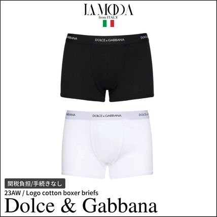 Dolce & Gabbana Boxer Briefs Logo Plain Cotton Boxer Briefs