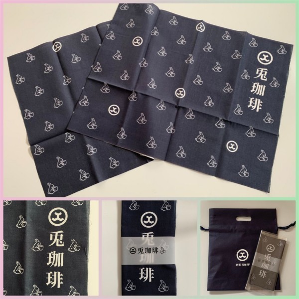 送料無料！限定 京都 兎珈琲 / RABBIT LOGO ICON TENUGUI