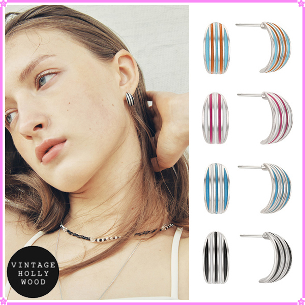 【VINTAGE HOLLYWOOD】Line Surfing Board Earrings〜ピアス