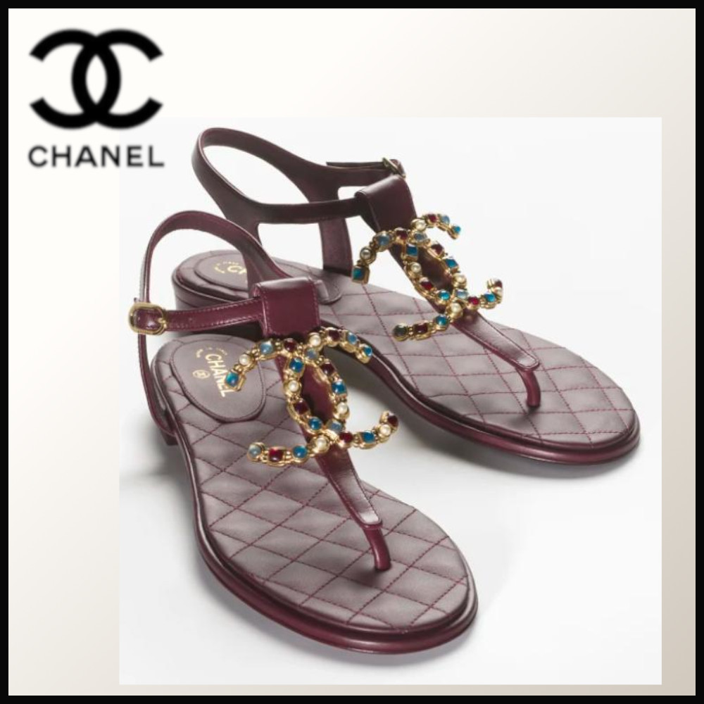 2023メティエダール◆送料無料！【CHANEL】サンダル ラムスキン