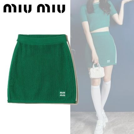 フレアスカート MiuMiu(ミュウミュウ) ミニスカート(レディース