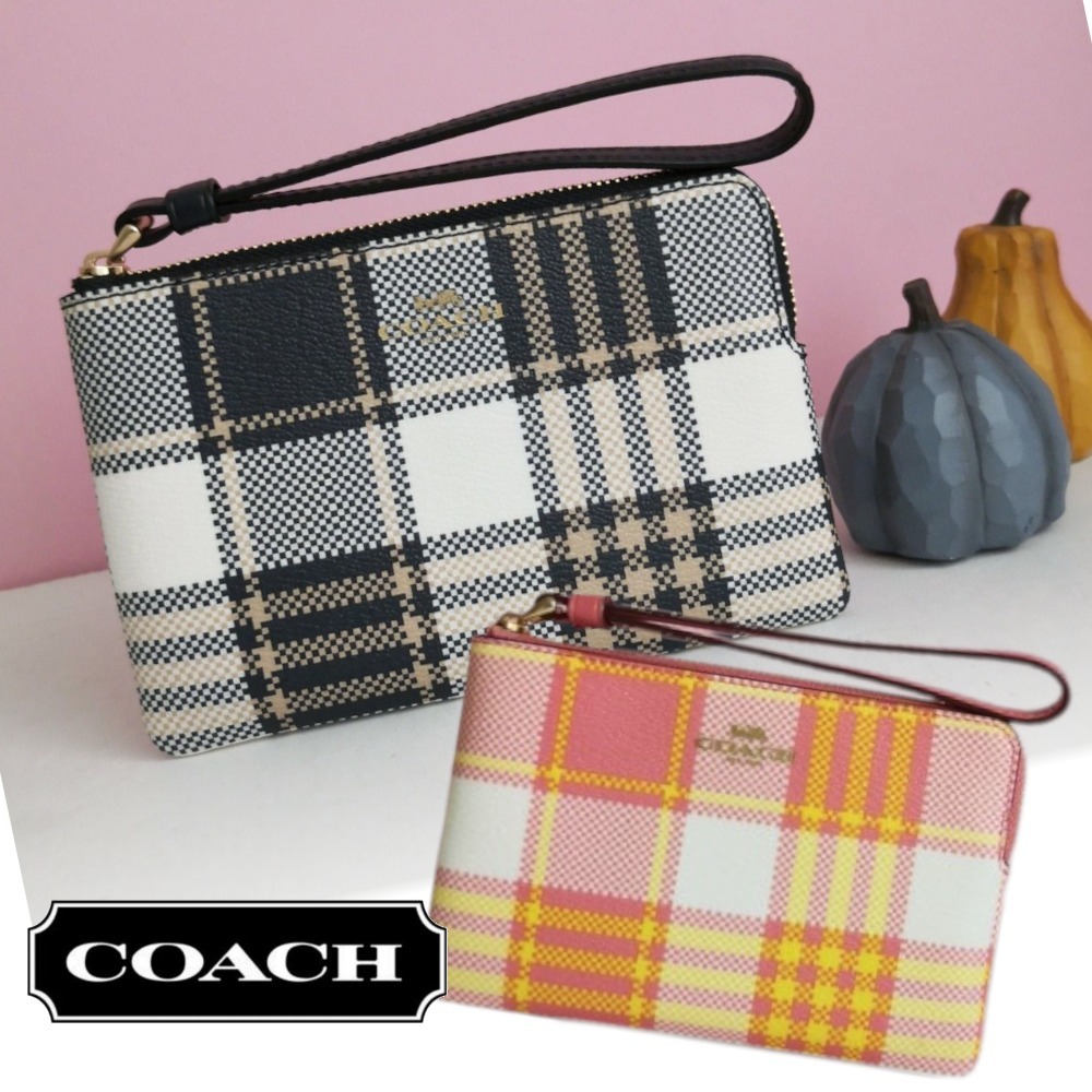 【COACH】希少! Corner ガーデン プレイド プリントバッグ C8683