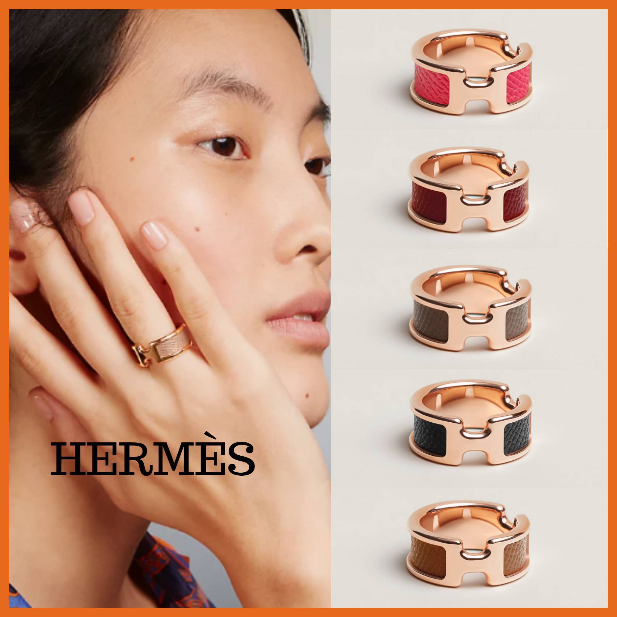 直営店☆HERMES☆オランプリング ローズゴールド スモールモデル