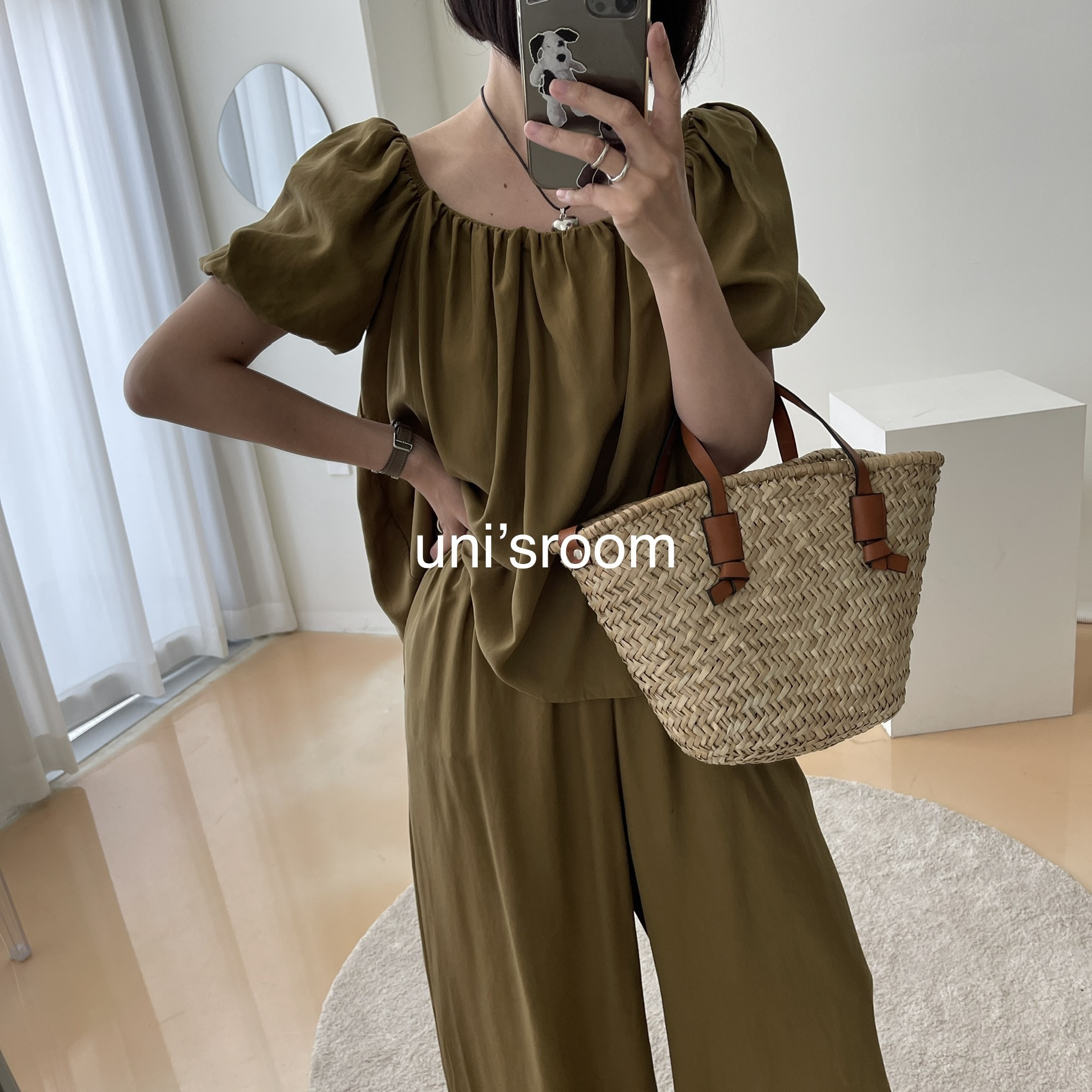 uni's room■2color 2wayパフスリーブセットアップ ST-SS23-11